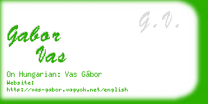 gabor vas business card